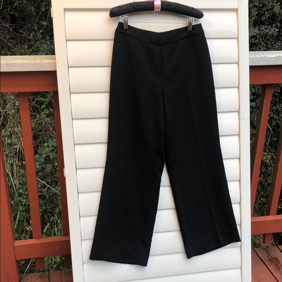 Akris Black Wide Leg Pants with Textured Fabric - Picture 2 of 10